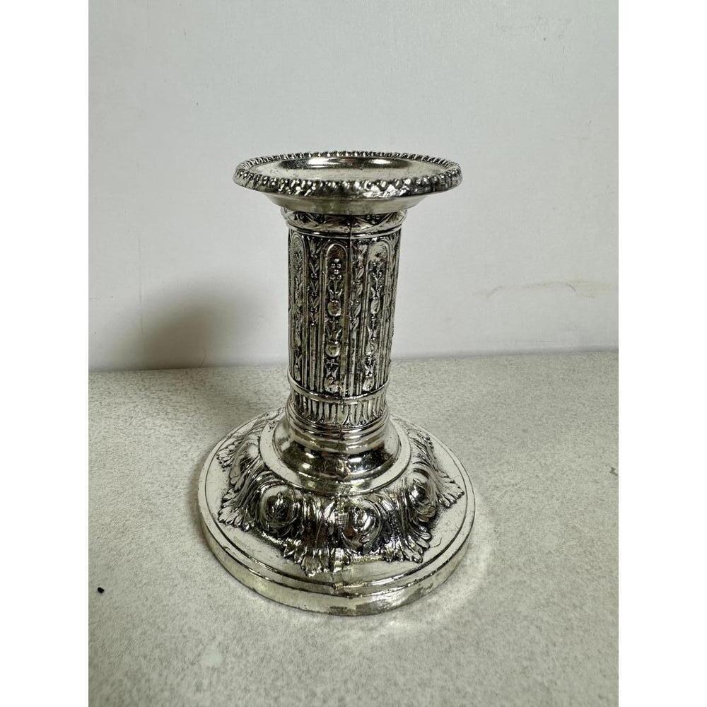 VTG 1960s J.A.P.A.N. Silverplate Ornate Candlestick Holder Hollywood Regency